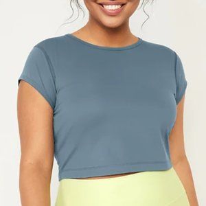 Crop Short Sleeve Workout Top OCEAN
